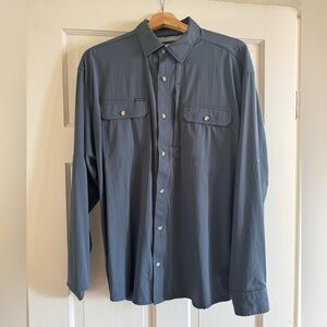 Large Poncho Outdoors in Slate Blue